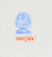 Herendi Apponyi mintás porcelán áttört tálka, kézzel festett, jelzett, kis kopásnyomokkal, d: 13 cm