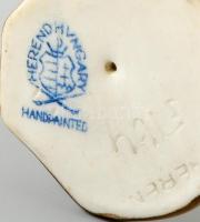 Herendi porcelán madárka, kézzel festett, jelzett, kis kopásnyomokkal, m: 9 cm