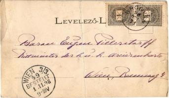 1898 Nyitra, Nitra; látkép, Milleniumi emlékmű a Zobor hegyen / general view, millenium monument on ...