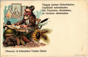 Tikmonyi és hóhenhámi Tolyáss Dániel. Athenaeum kőnyomása L.M.L. & F. / Hungarian economist, litho