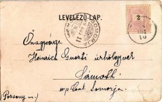 1899 Torna, Turna nad Bodvou, Turnau; Tornai vár, Megyeház, Városháza / Turniansky hrad / castle, to...