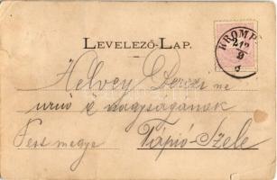 1898 Eperjes, Presov; Fő utca, Városi vigadó és színház, Tanulmányi alap háza / main street, concert...