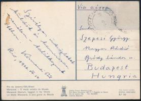 1966 Körmendi Pál saját kézzel írt lapja Szepesi Györgynek Rióból.