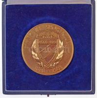 1988. "MTK-VM Sportklub 100 éves" nagyalakú aranyozott fém emlékérem dísztokban (70mm) T:2
