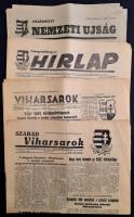 1956 október 23- november 7. A Viharsarok és a Szabad Viharsarok, Csongrádmegyei Hírlap, Vásárhelyi Nemzeti Újság  c. újságok forradalmi számai 4 db