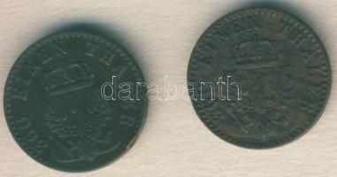 Német Államok/Poroszország 1855A 1Pf T:2/3 + 1862A 1Pf T:3