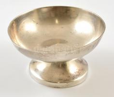 5+1 ezüstözött alpakka fagylatos csészék, jelzés nélkül, néhányon horpadás, m:4,5 cm (5×), m:5,5 cm