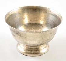 5+1 ezüstözött alpakka fagylatos csészék, jelzés nélkül, néhányon horpadás, m:4,5 cm (5×), m:5,5 cm