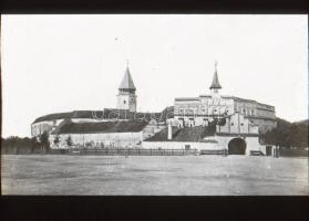 cca 1910 Prázsmár templom Üveg dia kép. 8x8 cm