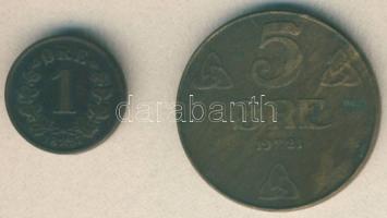 Norvégia 1897. 1ö + 1921. 5ö T:3