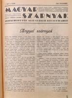 1938 Magyar Szárnyak. Szerk.: Jánosy István. 1. évf. 1-6. szám. Teljes első évfolyam. Bp., Elbert és...