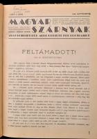 1938 Magyar Szárnyak. Szerk.: Jánosy István. 1. évf. 1-6. szám. Teljes első évfolyam. Bp., Elbert és...