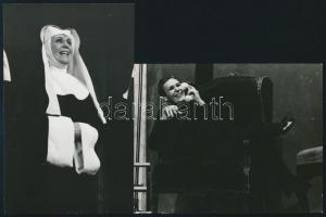 cca 1980-1990 Farkas Tamás (1925-2014): Psota Irén (1926-2016) színésznő 4 db fotója, a hátoldalán p...