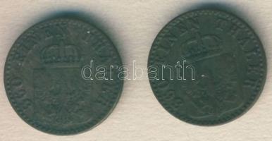 Német Államok/Poroszország 1863A 1Pf T:3 + 1865A 1Pf T:2-/3