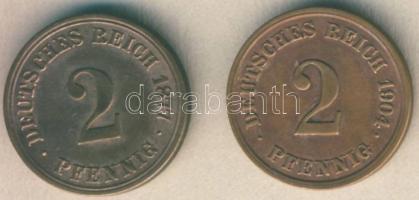 Német Birodalom/Császárság 1877A 2Pf T:3+  + 1904E 2Pf T:3+