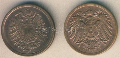 Német Birodalom/Császárság 1877A 2Pf T:3+  + 1904E 2Pf T:3+