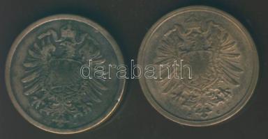 Német Birodalom / Császárság 1876C 2Pf T:3 + 1876J 2Pf T:3 kis ph