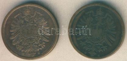 Német Birodalom/Császárság 1875C 2Pf T:3  + 1875J 2Pf T:3