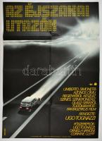 1979 Az éjszakai utazók, tudományos-fantasztikus film plakátja, Németh Ferenc grafikája, hajtott, 80×57 cm