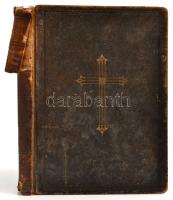 Psalterium breviarii Romani. Regensburg - Róma, 1912, Friedrich Pustet. Sérült gerincű bőrkötésben