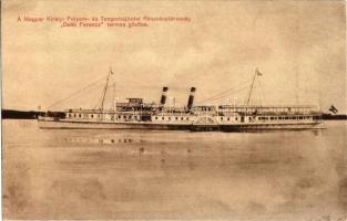 A Magyar Királyi Folyam- és Tengerhajózási Részvénytársaság (MFTR) Deák Ferenc termes gőzöse / Hungarian passenger steamship