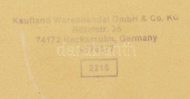 Ezüstözött fém ételkínáló pótolt porcelán tállal, 46×25 cm