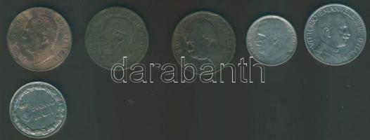 Olaszország 1893. 10c T:2-/3 +  1866. 10c T:3/3- + 1893. 10c T:3 + 1921R 50c perem recés T:3+ + 1924...