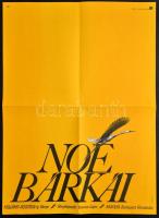 1983 Kakasy Dóra: Noé bárkái, Kollányi Ágoston filmjének plakátja, hajtott, 56×40 cm