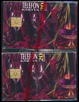 1994 Hermann Crystal. 2 db összefüggő Használatlan telefonkártya. Csak 2000 pld!