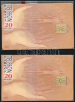 1994 Addetur 2 db használatlan telefonkártya, bontatlan csomagolásban egymást követő sorszámmal. Csak 4000 db! / Unused phone card