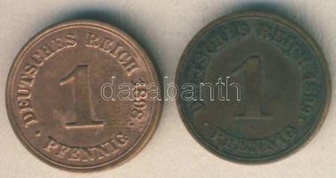 Német Birodalom / Császárság 1898F 1Pf T:3+ + 1899E 1Pf T:3