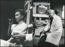 cca 1980-1990 Farkas Tamás (1925-2014): 4 db színészfotó, közte Alföldi Róberttel, Máthé Erzsi, Sink...