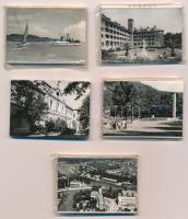 20 db MODERN fekete-fehér kisméretű magyar városképes fotó leporello / 20 modern small sized, black ...