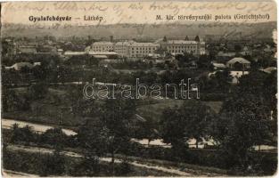 1918 Gyulafehérvár, Alba Iulia; M. kir. törvényszéki palota. Kiadja Weiss Bernát / Gerichstshof / court palace (Rb)