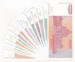 Jugoszlávia 1992. 100D + 500D + 1000D + 5000D + 10.000D + 50.000D + 1993. 100.000D + 500.000D + 1.00...