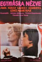 1982 Egymásra nézve, Makk Károly filmje, plakát, hajtott, 58×40 cm