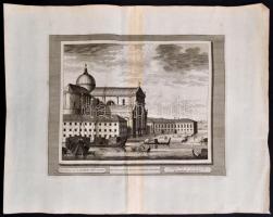 cca 1715-1750 Domenico Lovisa (1690 k.-1750 k.): Velence: Ecclesia S. Georgii Majoris rézmetszet, pa...
