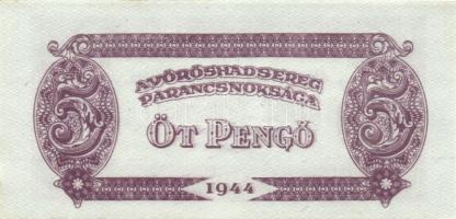 1944. 5P "V.H." erős nyomáselcsúszással T:I