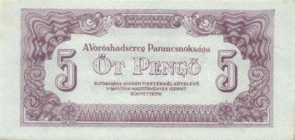 1944. 5P "V.H." erős nyomáselcsúszással T:I