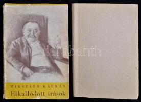 3 db Mikszáth-tal kapcsolatos kötet: Elkallódott írások (Bp., 1936); Rubinyi: Mikszáth Kálmán élete és művei (Bp., 1917); Emlékezések, tanulmányok (Bp., 1914). Különféle kötésekben, jó állapotban.