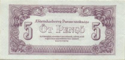 1944. 5P "V.H." erős nyomáselcsúszással T:I