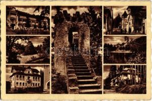 Tusnádfürdő, Baile Tusnad; mozaiklap / multi-view postcard (Rb)
