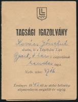 1943 Légoltalmi Liga fényképes igazolvány