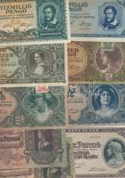 175db bankjegy, főleg pengő, benne "V.H." T:II,III,IV (kevés)