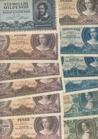 175db bankjegy, főleg pengő, benne "V.H." T:II,III,IV (kevés)