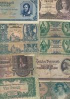 175db bankjegy, főleg pengő, benne "V.H." T:II,III,IV (kevés)