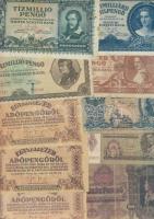 175db bankjegy, főleg pengő, benne "V.H." T:II,III,IV (kevés)