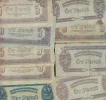 175db bankjegy, főleg pengő, benne "V.H." T:II,III,IV (kevés)