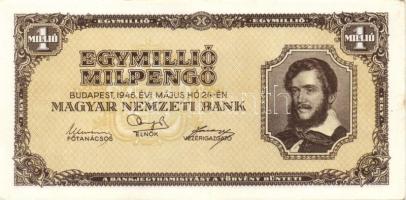 1946. 100.000BP (1x) + 1000.000MP (2x) + 10.000.000MP (2x) Összesen 5db! T:II+ Csak egyszer hajtva, ...