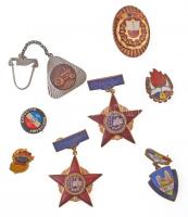 Románia 8db-os vegyes jelvény és kitűző tétel T:2 Romania 8pcs of various badges and pins C:XF